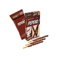 Pepero Peanut - sladké tyčinky s čokoládou a aršídy, Lotte, 36g